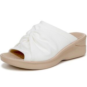 LifeStride Smile 3 White Slide Sandals - Size 7 W